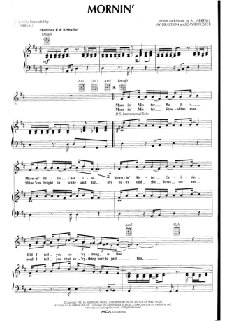 Al Jarreau  score for Piano