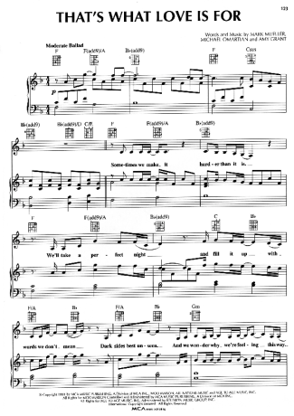 Amy Grant  score for Piano