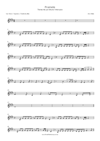 Ana Vilela  score for Tenor Saxophone Soprano (Bb)