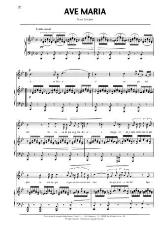 Andrea Bocelli Ave Maria (Schubert) score for Piano