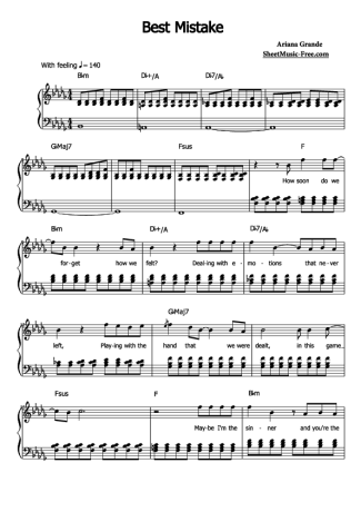 Ariana Grande  score for Piano