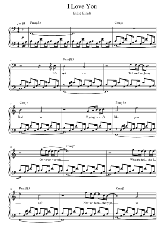 Billie Eilish  score for Piano