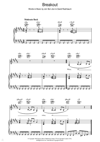 Bon Jovi  score for Piano