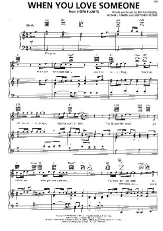 Bryan Adams  score for Piano