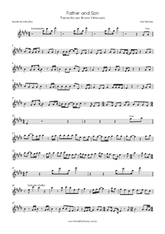 Cat Stevens  score for Alto Saxophone