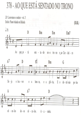 Catholic Church Music (Músicas Católicas) Ao Que Está Sentado no Trono score for Keyboard