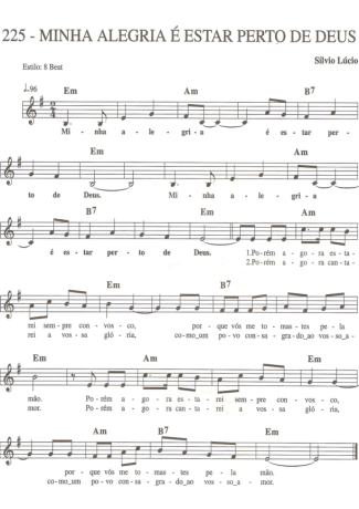 Catholic Church Music (Músicas Católicas) Minha Alegria é Estar Perto de Deus score for Keyboard