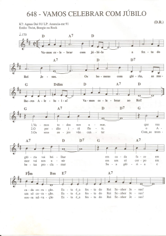 Catholic Church Music (Músicas Católicas) Vamos Celebrar Com Júbilo score for Keyboard
