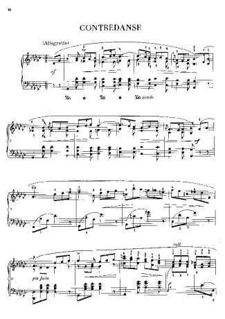 Chopin Contredanse In Gb Major B.17 score for Piano