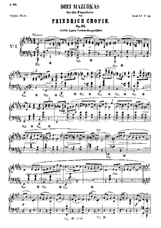 Chopin Mazurkas Op.63 score for Piano