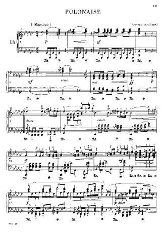 Chopin Polonaise In Gb Major B.36 score for Piano
