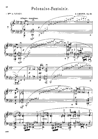 Chopin Polonaise-fantaisie Op.61 score for Piano
