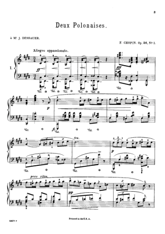 Chopin Polonaises Op.26 score for Piano