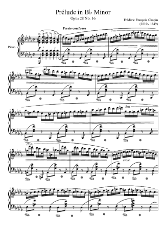 Chopin  score for Piano