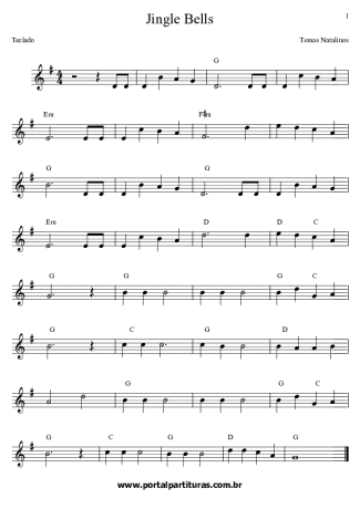 Christmas Songs (Temas Natalinos)  score for Keyboard