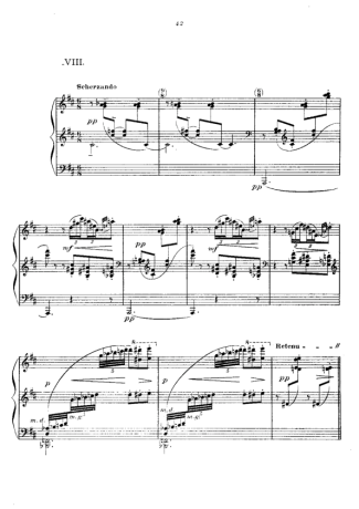 Claude Debussy Prelude VIII Ondine score for Piano