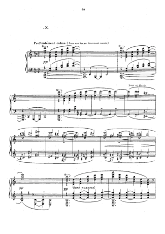Claude Debussy Prelude X La Cathédrale Engloutie score for Piano