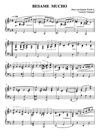 Consuelo Velazquez  score for Piano
