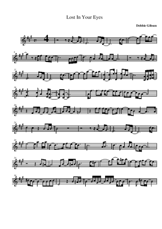 Debbie Gibson  score for Alto Saxophone