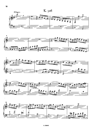Domenico Scarlatti Keyboard Sonata In C Major K.326 score for Piano