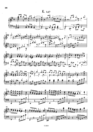 Domenico Scarlatti Keyboard Sonata In E Minor K.147 score for Piano