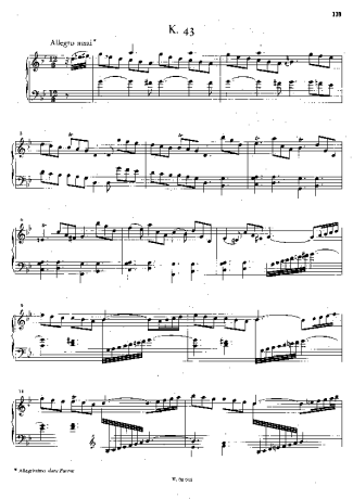 Domenico Scarlatti Keyboard Sonata In G Minor K.43 score for Piano