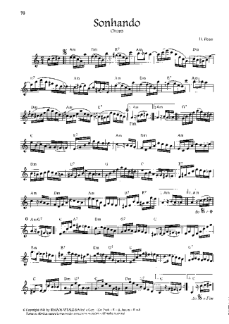Domingos Pecci Sonhando score for Violin