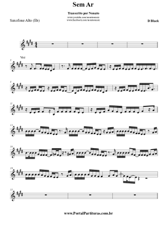 D´Black  score for Alto Saxophone