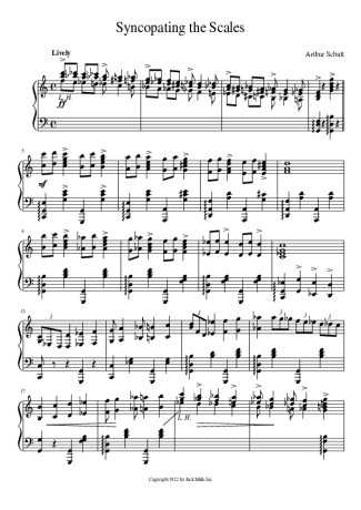 Elmer Olson Syncopated The Scales score for Piano