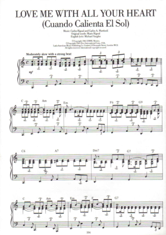Engelbert Humperdinck  score for Piano