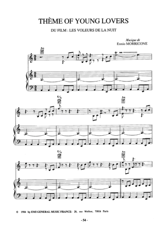 Ennio Morricone  score for Piano
