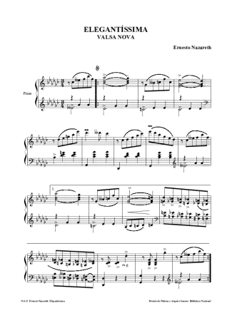 Ernesto Nazareth Elegantíssima score for Piano