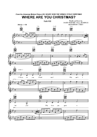Faith Hill  score for Piano
