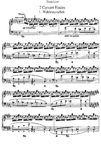 Franz Liszt 2 Konzertetüden S.145 score for Piano