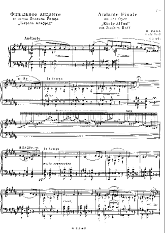 Franz Liszt Andante Finale Und Marsch Aus Der Oper König Alfred S.421 score for Piano