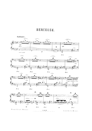Franz Liszt Berceuse S.174 score for Piano