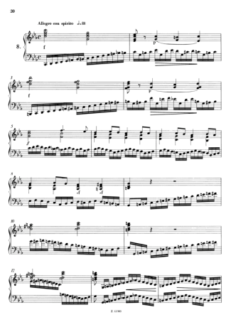 Franz Liszt Étude En Douze Exercices S.136 Nº08 score for Piano