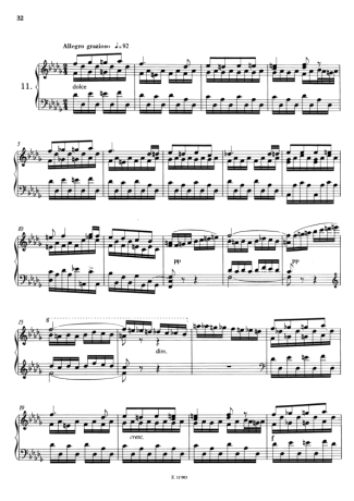 Franz Liszt Étude En Douze Exercices S.136 Nº11 score for Piano
