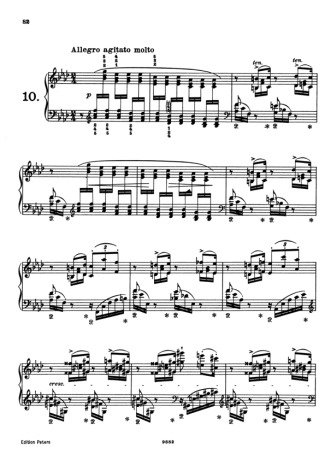 Franz Liszt Études D´exécution Transcendante S.139 (Etude 10) score for Piano