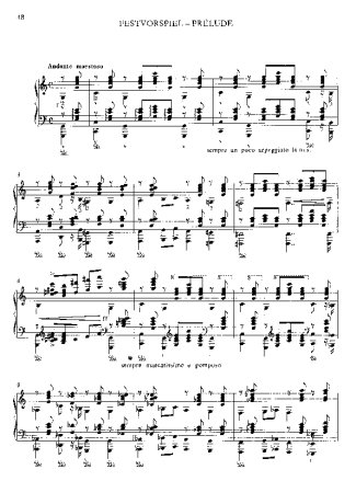 Franz Liszt Festvorspiel S.226 score for Piano
