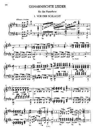 Franz Liszt Geharnischte Lieder S.511 score for Piano