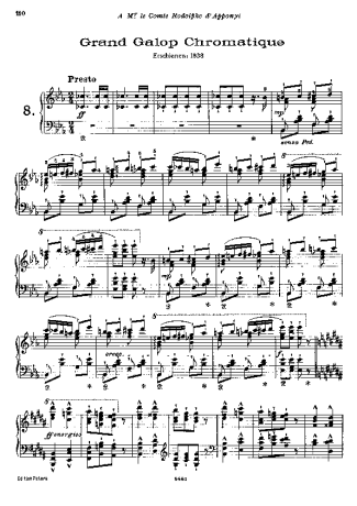 Franz Liszt Grand Galop Chromatique S.219 score for Piano