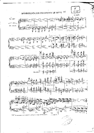 Franz Liszt Grande Fantaisie Sur Des Motifs De Niobe S.419 score for Piano