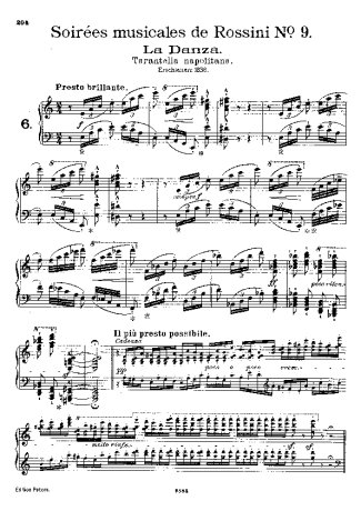 Franz Liszt La Danza S.424 score for Piano