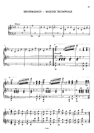 Franz Liszt Siegesmarsch S.233a score for Piano