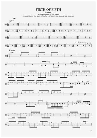 Genesis  score for Drums