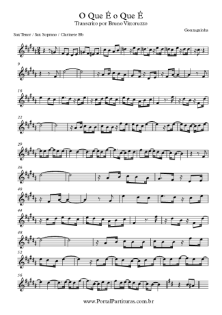 Gonzaguinha  score for Tenor Saxophone Soprano (Bb)