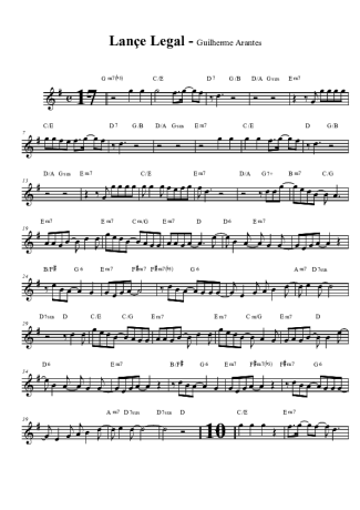 Guilherme Arantes  score for Tenor Saxophone Soprano (Bb)