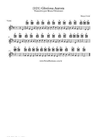 Harpa Cristã (021) Gloriosa Aurora score for Acoustic Guitar