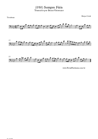 Harpa Cristã (050) Sempre Fiéis score for Trombone